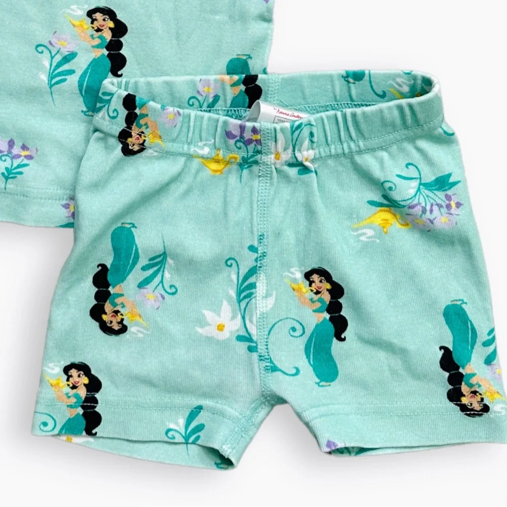 Hanna Andersson Girls Organic Cotton PJ short sleeve Disney Princess Jasmine 2T